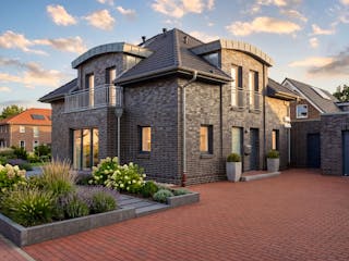 Massivhaus Stadtvilla 154 von AMR-Wohnbau Schlüsselfertig ab 360000€, Stadtvilla Außenansicht 1