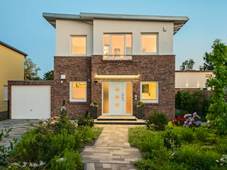 Massivhaus Haus Pultus von ROTH MASSIVHAUS Schlüsselfertig ab 365000€, Pultdachhaus Außenansicht 1