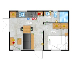 Fertighaus Chalet One von Easy Homes - Tiny- & Modulhäuser Schlüsselfertig ab 89900€, Bungalow Grundriss 5
