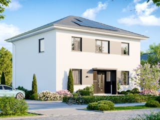 Massivhaus Stadtvilla 220 von BRALE Bau, Stadtvilla Außenansicht 1