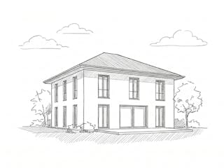 Massivhaus Stadtvilla 120/130 von Ever Energy Home, Stadtvilla Außenansicht 1
