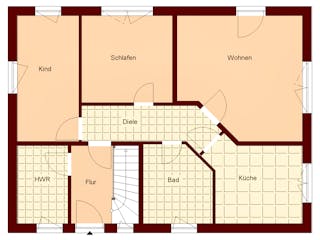 Massivhaus Ahrenshoop von TIMOWA Massivhäuser Schlüsselfertig ab 374900€, Satteldach-Klassiker Grundriss 1