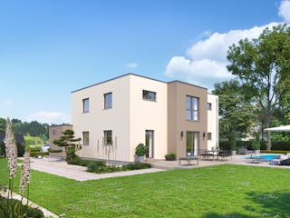 Fertighaus Junto 209 von Fingerhut Haus Schlüsselfertig ab 632105€, Cubushaus Außenansicht 1