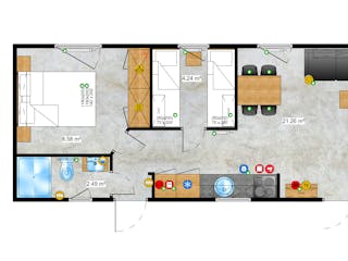 Fertighaus Texel von Easy Homes - Tiny- & Modulhäuser Schlüsselfertig ab 129900€, Bungalow Grundriss 9