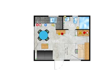 Fertighaus Chalet One von Easy Homes - Tiny- & Modulhäuser Schlüsselfertig ab 89900€, Bungalow Grundriss 8