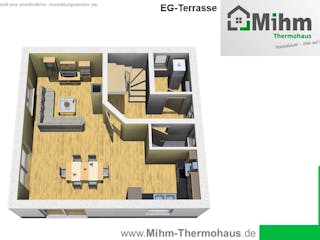 Massivhaus Idealo105FD von Mihm Thermobau, Cubushaus Innenansicht 2