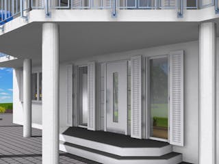 Massivhaus Stadtvilla Klassisch 277 m²  mit LIAPLAN gebaut von Mein Haus Bausysteme, Stadtvilla Außenansicht 5