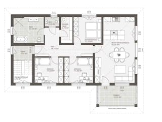 Fertighaus ELK Duo 236 von ELK, Stadtvilla Grundriss 1