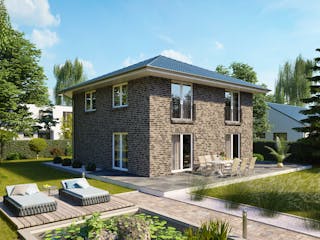 Massivhaus STADTVILLA 135 von Kähler Massivhaus Schlüsselfertig ab 367240€, Stadtvilla Außenansicht 1