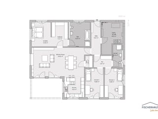 Fertighaus Bungalow S 163 von FischerHaus, Bungalow Grundriss 1