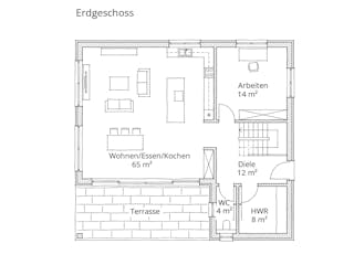 Massivhaus Stadtvilla 220 von Ever Energy Home, Stadtvilla Grundriss 1