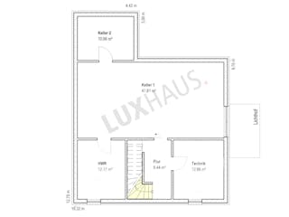 Fertighaus Walmdach 163 von LUXHAUS, Stadtvilla Grundriss 3