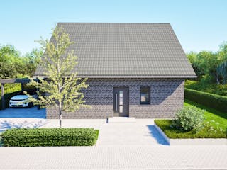 Massivhaus Entwurf NB126 von FAVORIT Massivhaus Schlüsselfertig ab 309848€, Satteldach-Klassiker Außenansicht 6