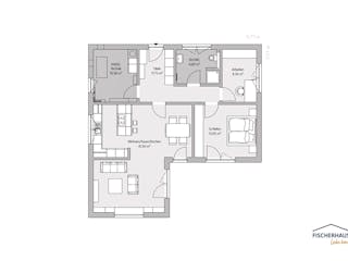 Fertighaus Bungalow S 94 von FischerHaus, Bungalow Grundriss 1