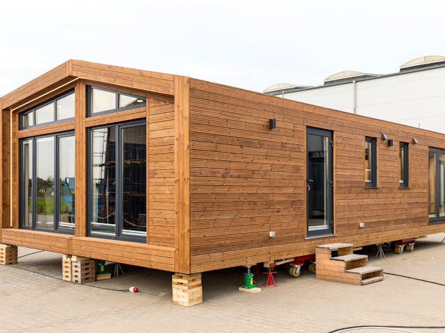 Fertighaus Santa Cruz Lodge von Easy Homes - Tiny- & Modulhäuser Schlüsselfertig ab 235000€, Bungalow Außenansicht 1