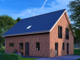 Massivhaus Haus Apen von FEPA-Wohnbau, Satteldach-Klassiker Außenansicht 1