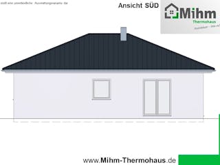 Massivhaus Bungalow90WD von Mihm Thermobau, Bungalow Außenansicht 11