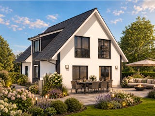 Massivhaus Prerow von TIMOWA Massivhäuser Schlüsselfertig ab 303900€, Satteldach-Klassiker Außenansicht 1