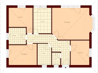 Massivhaus Sellin 99 von TIMOWA Massivhäuser Schlüsselfertig ab 249900€, Bungalow Grundriss 1