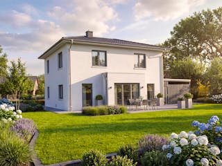 Massivhaus Stadtvilla 145 von AMR-Wohnbau Schlüsselfertig ab 362000€, Stadtvilla Außenansicht 2