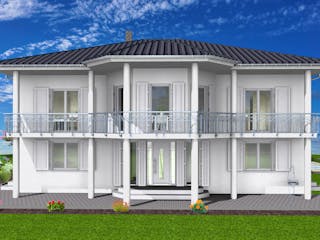 Massivhaus Stadtvilla Klassisch 277 m²  mit LIAPLAN gebaut von Mein Haus Bausysteme, Stadtvilla Außenansicht 6