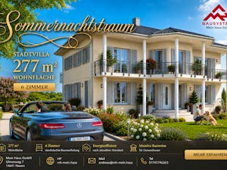 Massivhaus Stadtvilla Klassisch 277 m²  mit LIAPLAN gebaut von Mein Haus Bausysteme, Stadtvilla Außenansicht 1