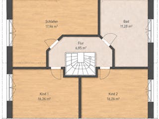 Massivhaus Prerow von TIMOWA Massivhäuser Schlüsselfertig ab 303900€, Satteldach-Klassiker Grundriss 2