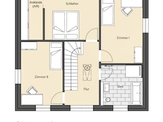 Massivhaus Stadtvilla 220 von BRALE Bau, Stadtvilla Grundriss 2