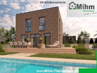 Massivhaus Idealo105FD von Mihm Thermobau, Cubushaus Außenansicht 2