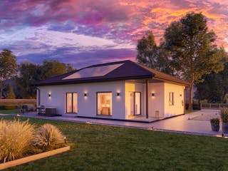 Fertighaus White&Black Bungalow 105 von WHITE&BLACK Fertighäuser Ausbauhaus ab 164253€, Bungalow Außenansicht 3