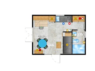 Fertighaus Chalet One von Easy Homes - Tiny- & Modulhäuser Schlüsselfertig ab 89900€, Bungalow Grundriss 10