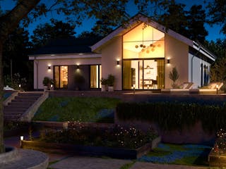 Massivhaus Bungalow 330 von BRALE Bau, Bungalow Außenansicht 4