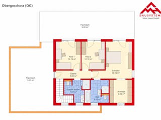 Massivhaus Stadtvilla 158 im Bauhausstill mit LIAPLAN gebaut von Mein Haus Bausysteme, Cubushaus Grundriss 2
