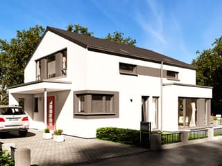 Fertighaus EVOLUTION 162 V3 von Bien-Zenker Schlüsselfertig ab 418006€, Satteldach-Klassiker Außenansicht 1