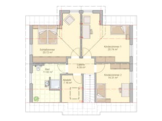 Fertighaus Kelari von Fingerhut Haus Schlüsselfertig ab 467929€, Satteldach-Klassiker Grundriss 2