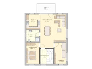 Fertighaus Komforta von Fingerhut Haus Schlüsselfertig ab 477777€, Stadtvilla Grundriss 2