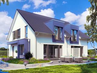 Living Fertighaus Doppelhaus