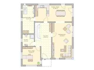 Fertighaus Stuttgart von Fingerhut Haus Schlüsselfertig ab 634703€, Satteldach-Klassiker Grundriss 1