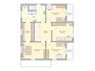 Fertighaus Stuttgart von Fingerhut Haus Schlüsselfertig ab 634703€, Satteldach-Klassiker Grundriss 2