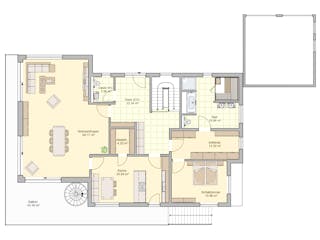 Fertighaus Novium von Fingerhut Haus Schlüsselfertig ab 710542€, Satteldach-Klassiker Grundriss 1