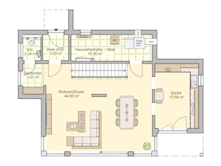 Fertighaus Patrino von Fingerhut Haus Schlüsselfertig ab 485804€, Cubushaus Grundriss 1