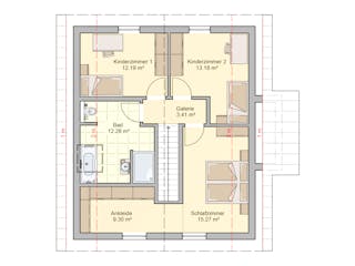 Fertighaus Seko von Fingerhut Haus Schlüsselfertig ab 419283€, Satteldach-Klassiker Grundriss 2