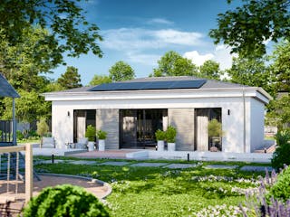 Massivhaus Bungalow 300 von BRALE Bau, Bungalow Außenansicht 2