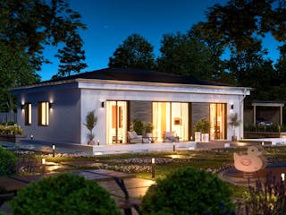 Massivhaus Bungalow 300 von BRALE Bau, Bungalow Außenansicht 4
