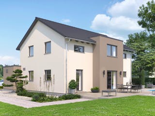 Fertighaus Junto 193 von Fingerhut Haus Schlüsselfertig ab 613035€, Satteldach-Klassiker Außenansicht 1