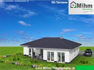 Massivhaus Bungalow120WD von Mihm Thermobau, Bungalow Außenansicht 8