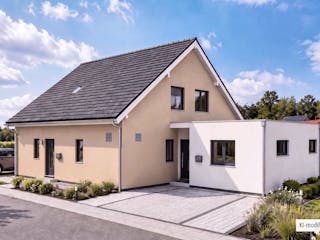 Fertighaus Junto 224 von Fingerhut Haus Schlüsselfertig ab 653374€, Satteldach-Klassiker Außenansicht 1
