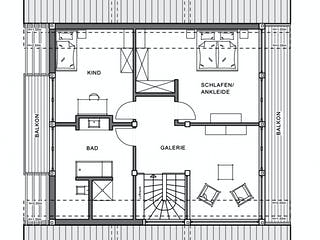 Fertighaus Ästhetik - Mannheim von Meisterstück-HAUS, Fachwerk Grundriss 1