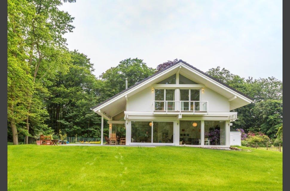Fertighaus Ästhetik von Meisterstück-HAUS, Fachwerk Außenansicht 2
