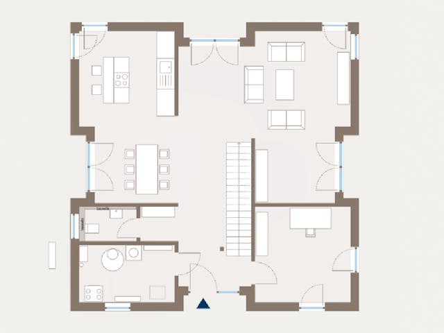 Fertighaus City Villa 1 von allkauf haus, Stadtvilla Grundriss 1